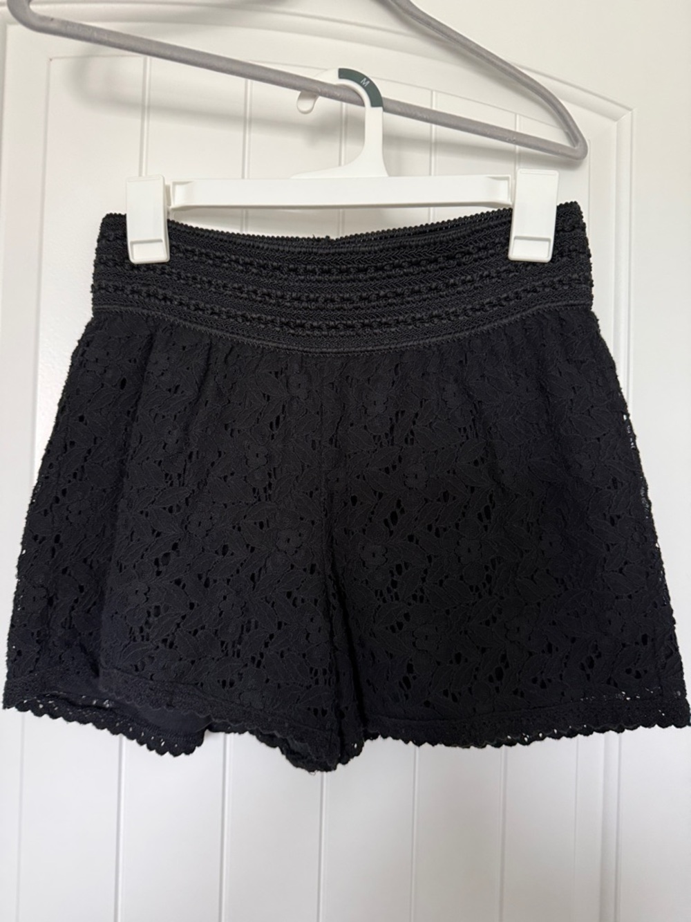MAURICES Black Lace Women's Shorts with Crochet Waist